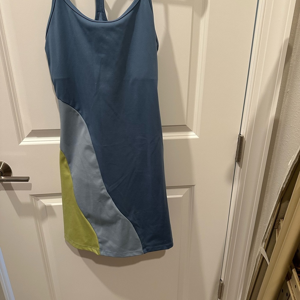 Stylish Blue and Green Women's Dress